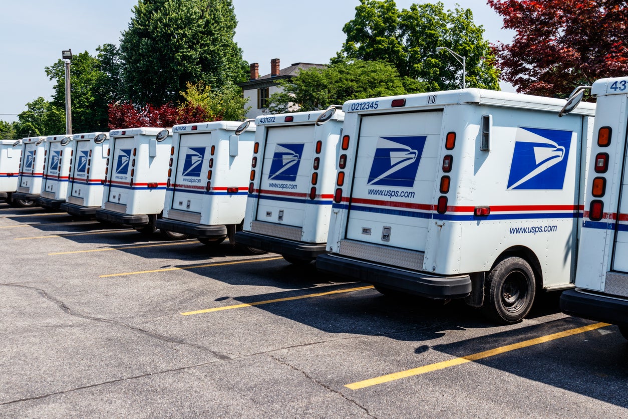USPS delivery trucks